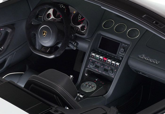 Τυπικό εσωτερικό μιας γνήσιας Lambo.